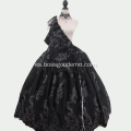 Vestido de novia negro de alta calidad